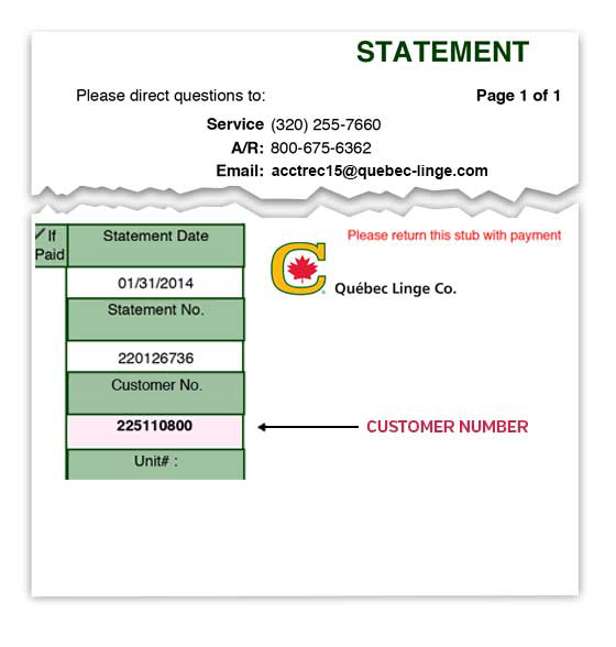 Invoice Customer Number